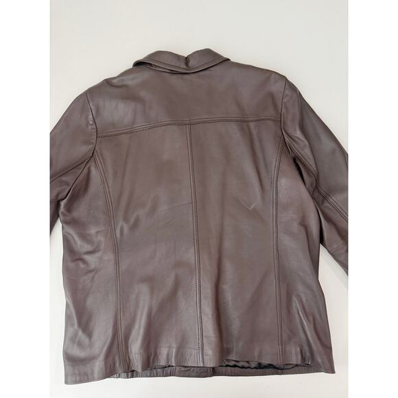 Liz Claiborne brown leather jacket - size XL - Picture 6 of 7